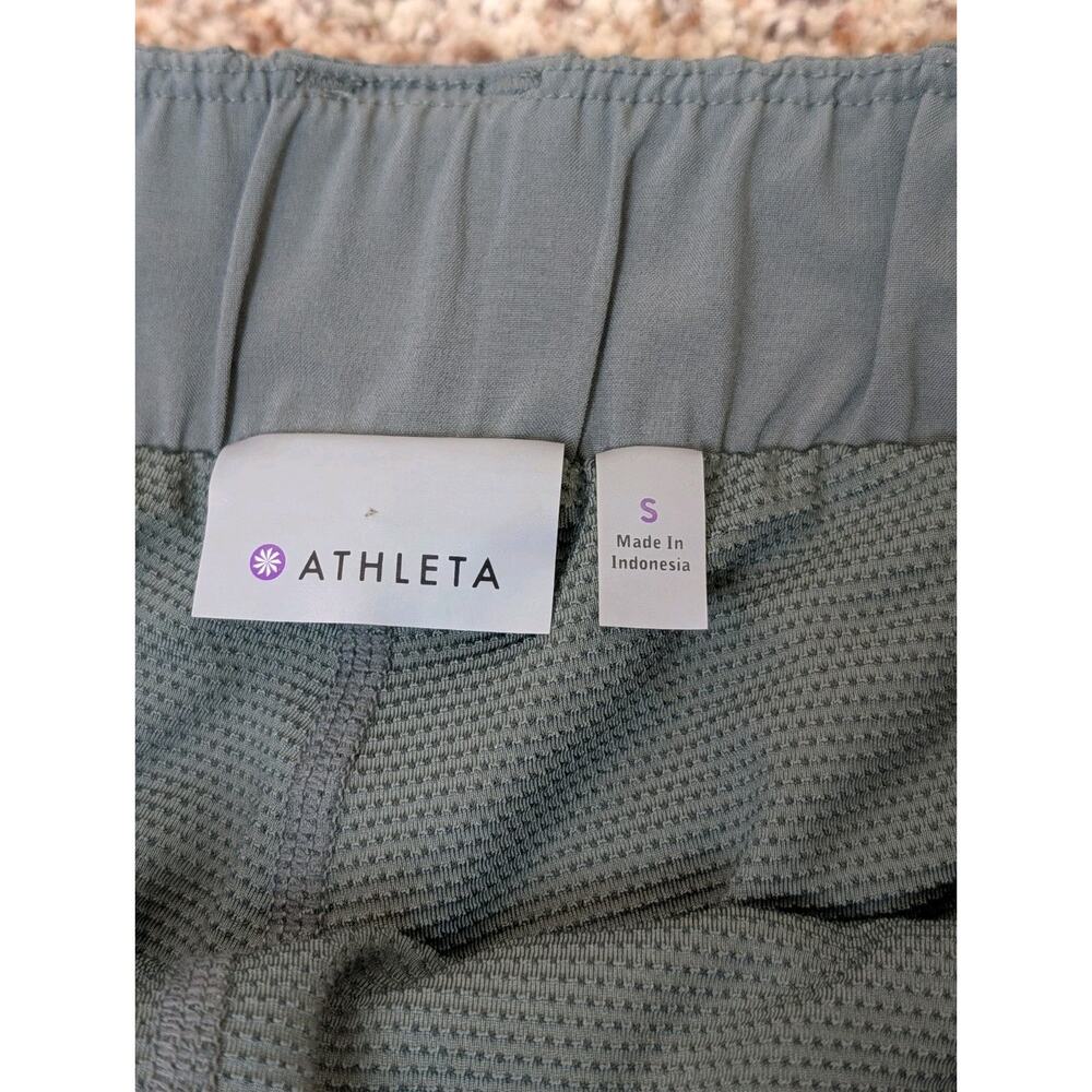 Athleta Skort Shorts Womens S Skyline Paper Bag Tie Elastic Waist Olive Green - Picture 3 of 9